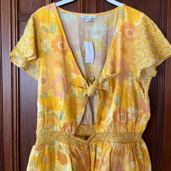 NWT American Eagle Outfitters Yellow Romper Size XL - Picture 6 of 8